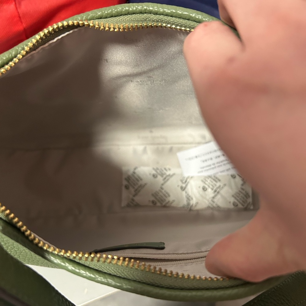 Kate Spade Olive Woven Leather Shoulder Bag - Picture 6 of 8